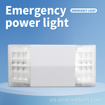 Luz de emergencia rectangular de doble cabezal.